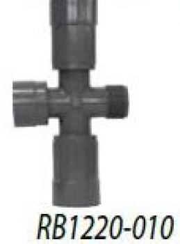 PVC- Kreuzstück mit 2 gegenüberliegenden Ausgängen - Typenreihe RB1200 - 1" IG x 1" AG - Typ RB1220010